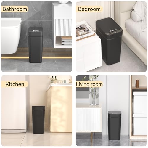 3 Pack 2.6 Gallon Touchless Motion Sensor Trash Can Y9147