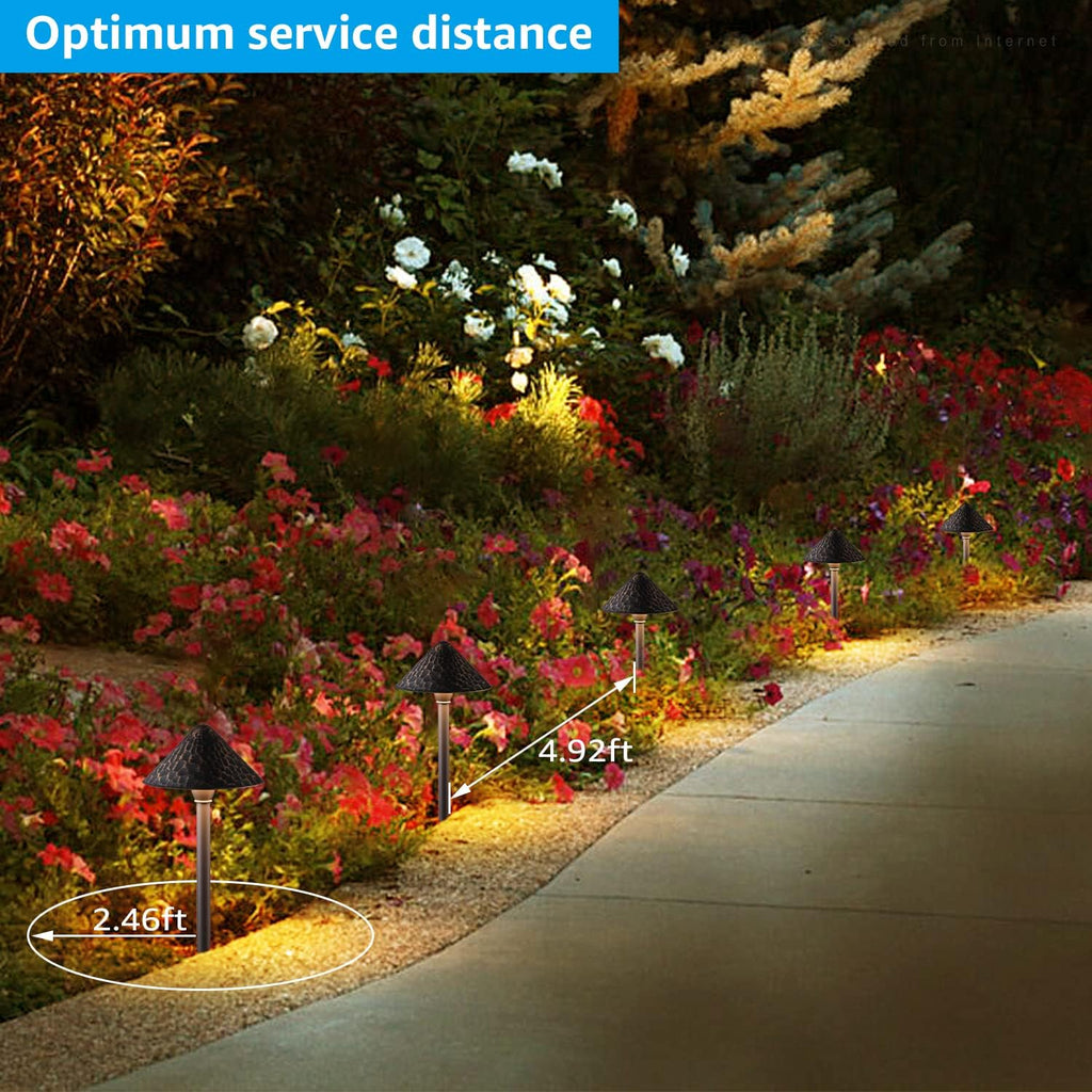4 Pack Retro Bronze Aluminum LED Pathway Lights M411