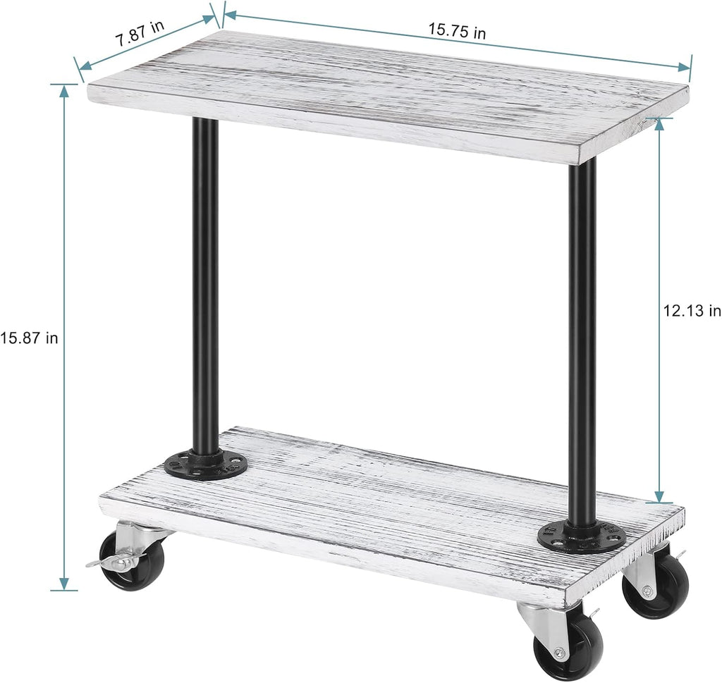 Narrow End Table with Wheels D546979