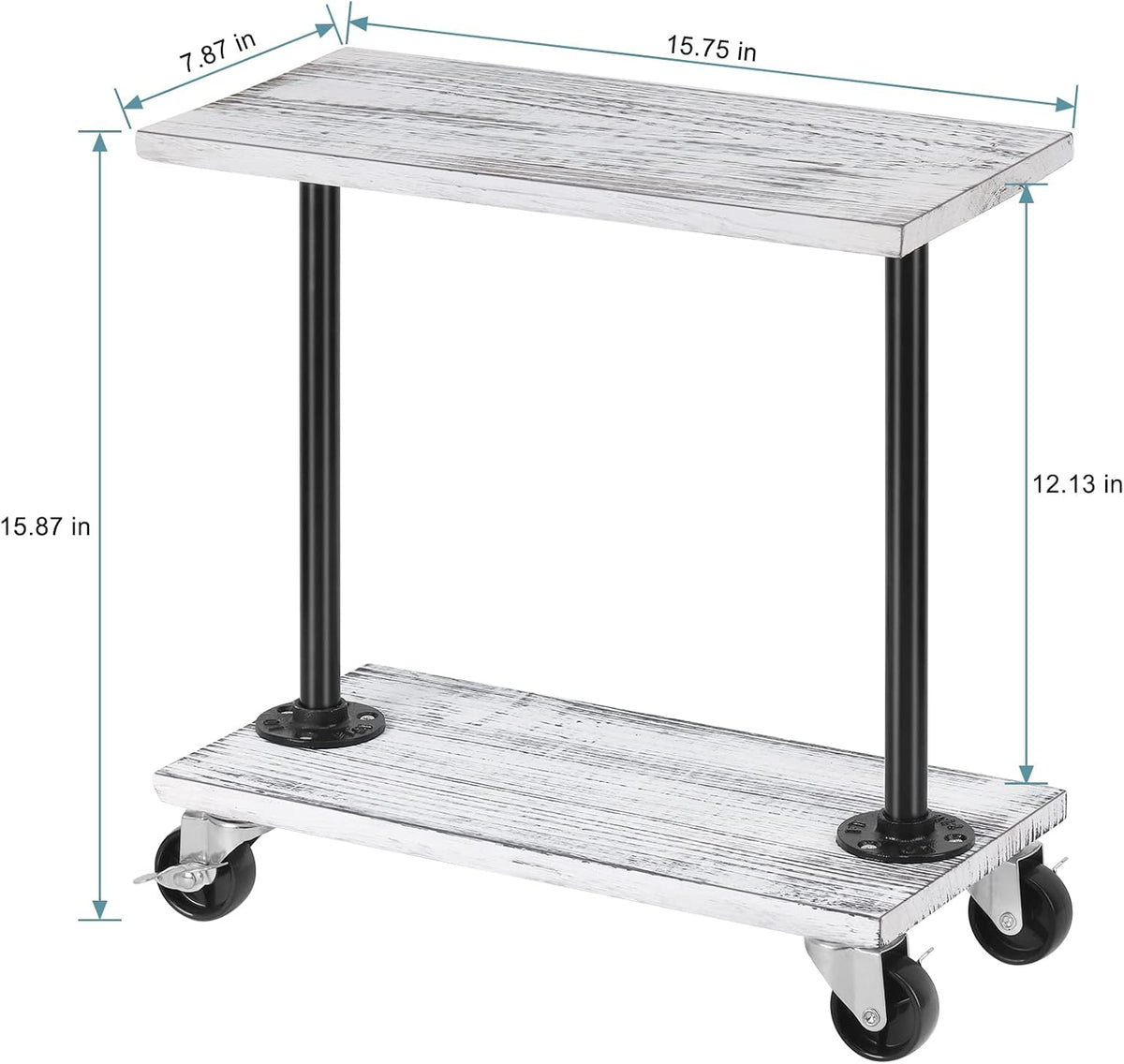 Narrow End Table with Wheels D546979