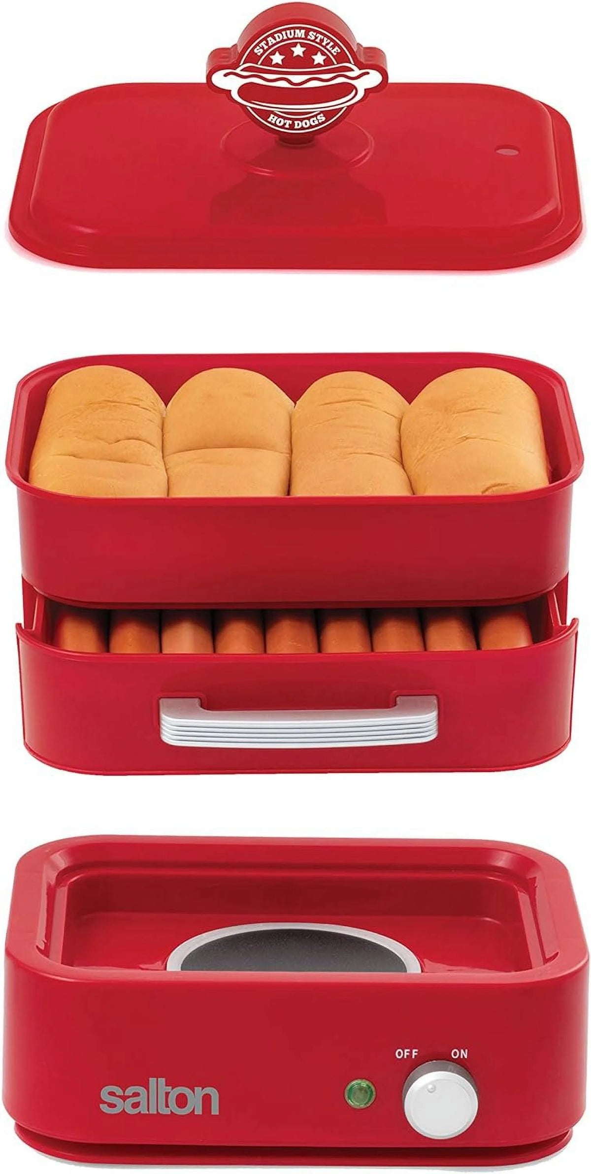 Red Transparent Hot Dog Food Steamer G42107