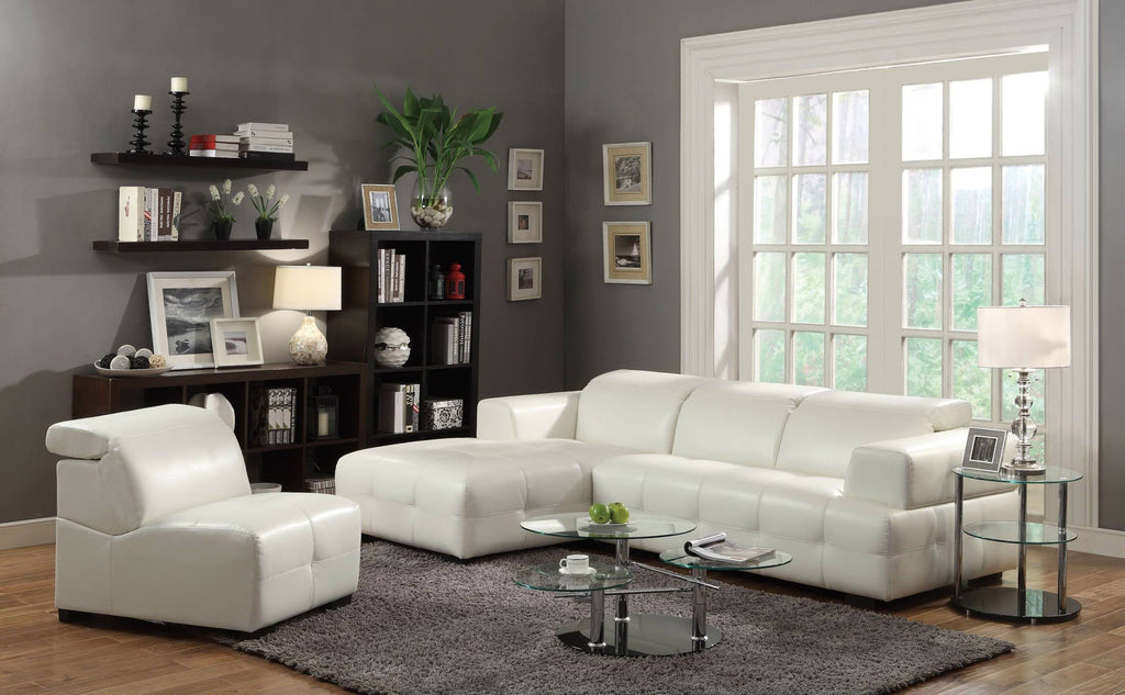 White Contemporary Sectional Sofa X9985