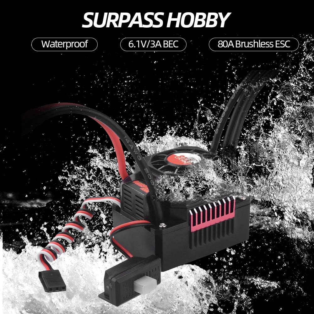 80A Brushless Waterproof Electric Speed Controller B9218