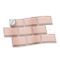 Blush Pink Peel and Stick Backsplash Tile Stickers 48 Pieces G421696
