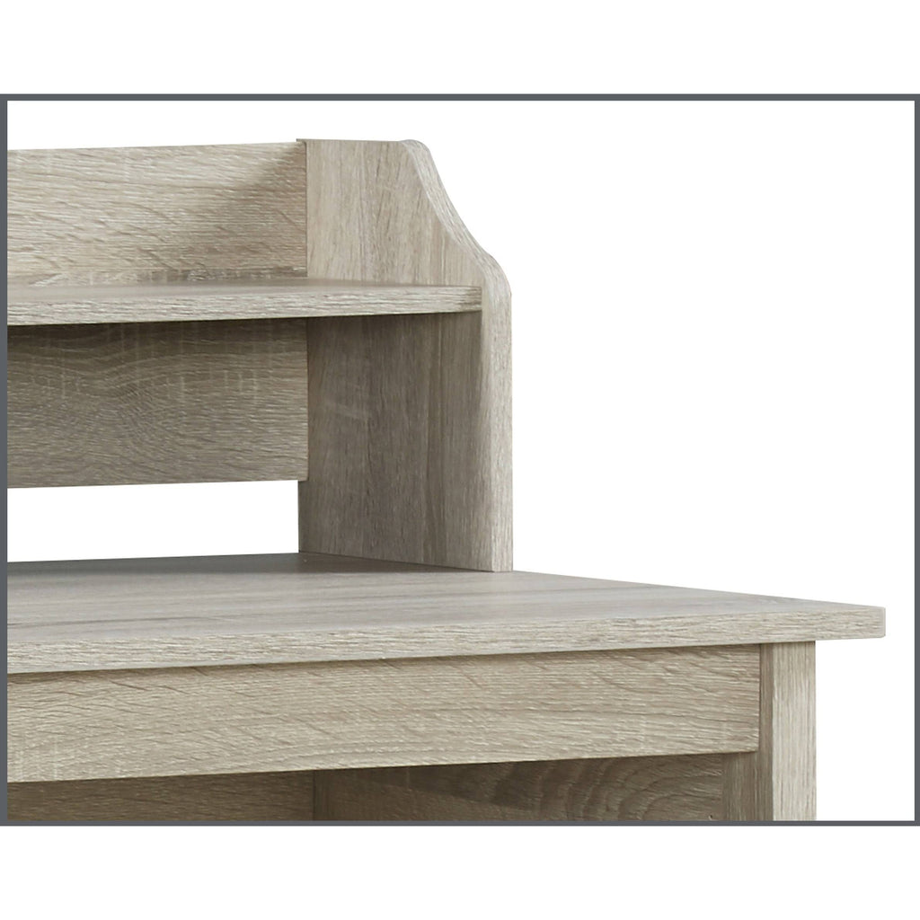 Gray Oak Writing Desk with Hutch O35275