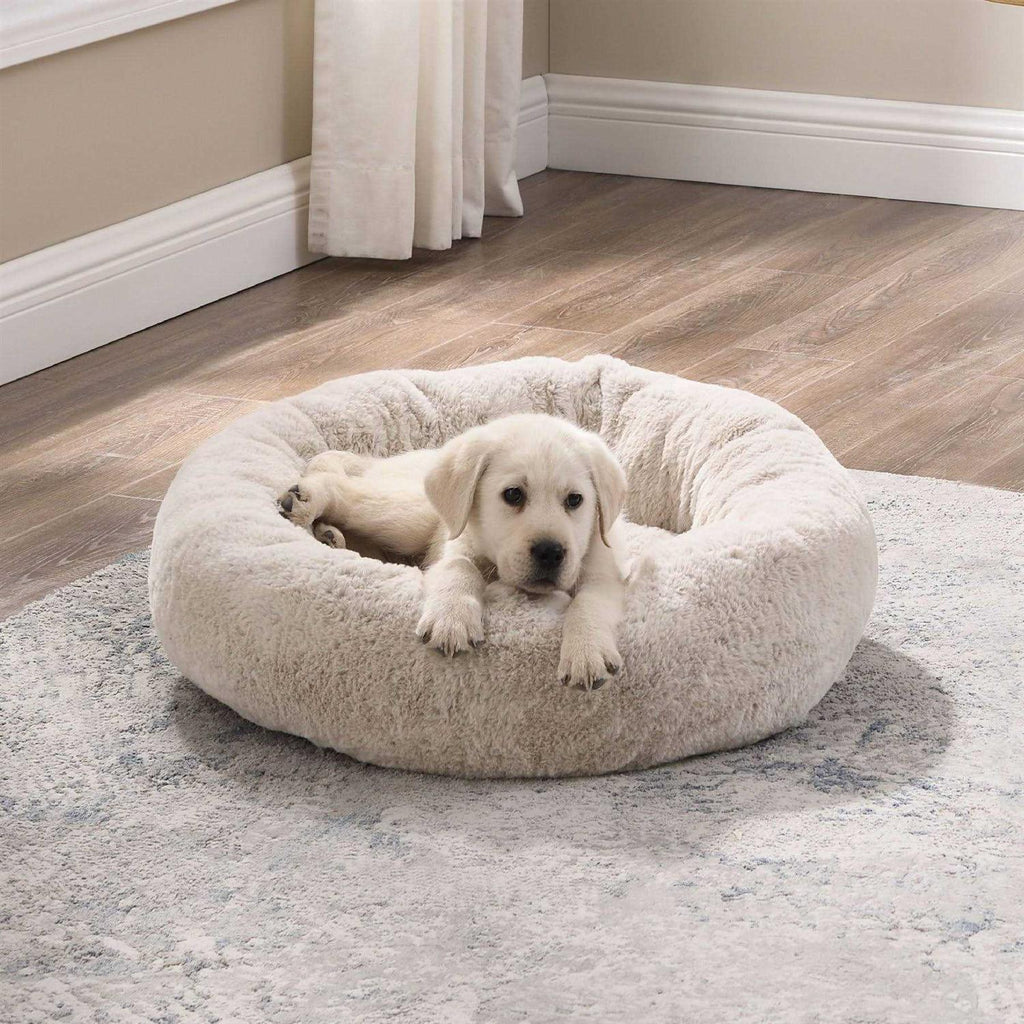 Faux Rabbit Fur Memory Foam Calming Bed Y666