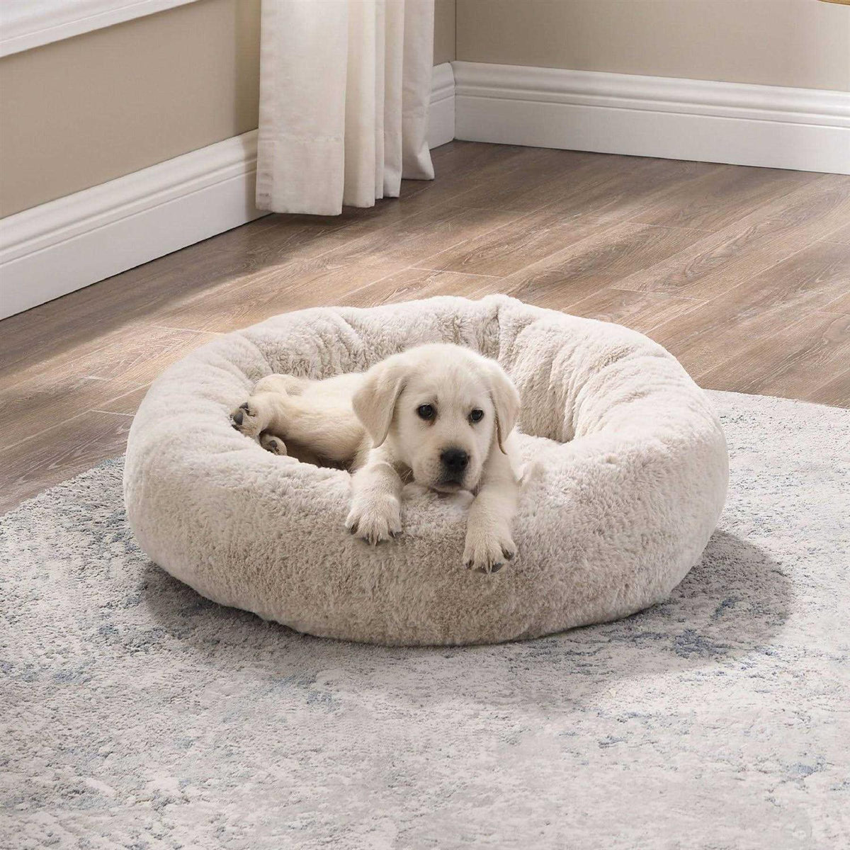 Faux Rabbit Fur Memory Foam Calming Bed Y666