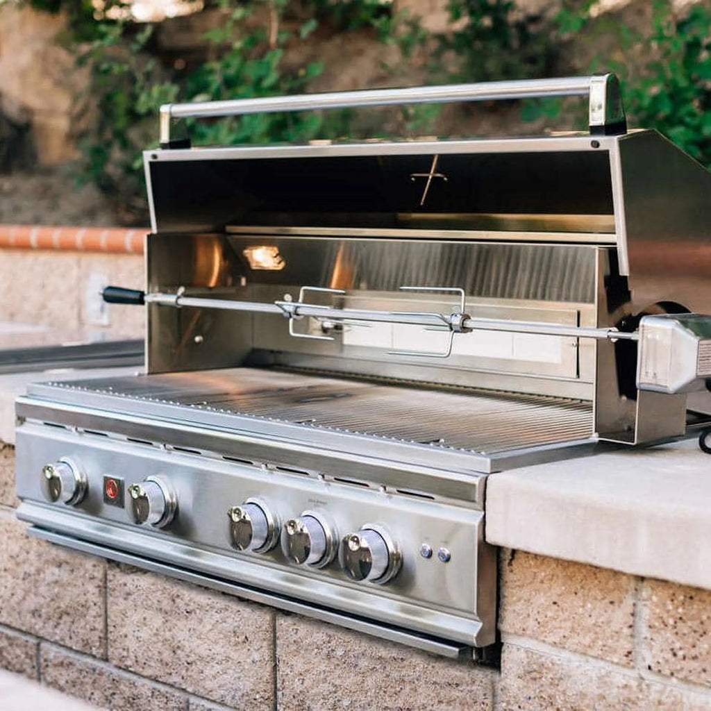 32-Inch 3-Burner Built-In Natural Gas Grill With Rotisserie A454890