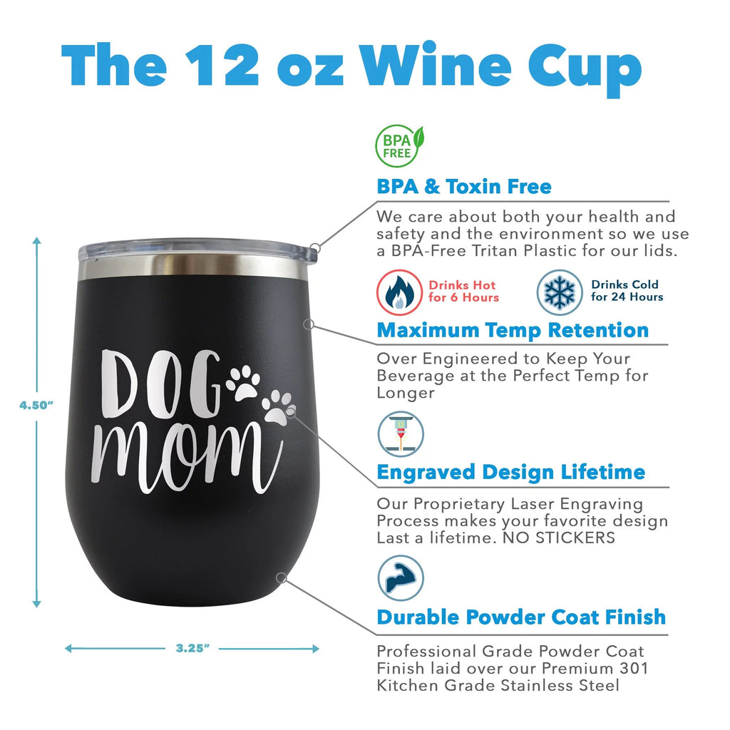 Engraved 12 oz Red Wine Cup W683