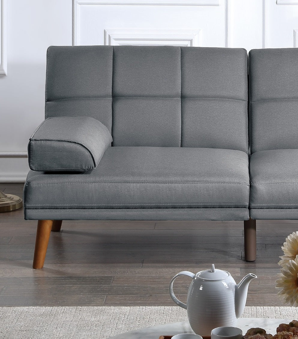 Blue Grey Polyfiber Convertible Sofa Bed M806786