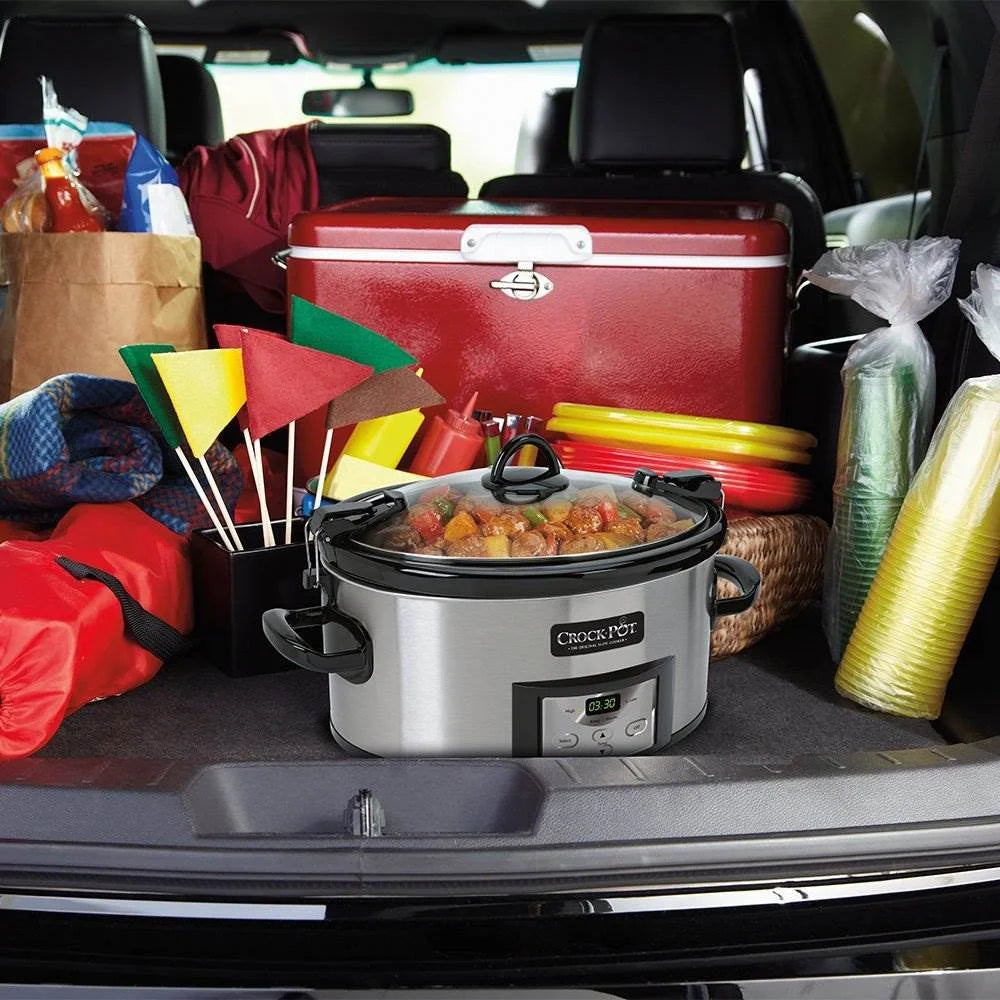6 Quart Oval Slow Cooker Stainless Steel Q32188