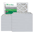 Silver MERV 8 20x20x4 Pleated AC Furnace Air Filter, Pack of 12 F128