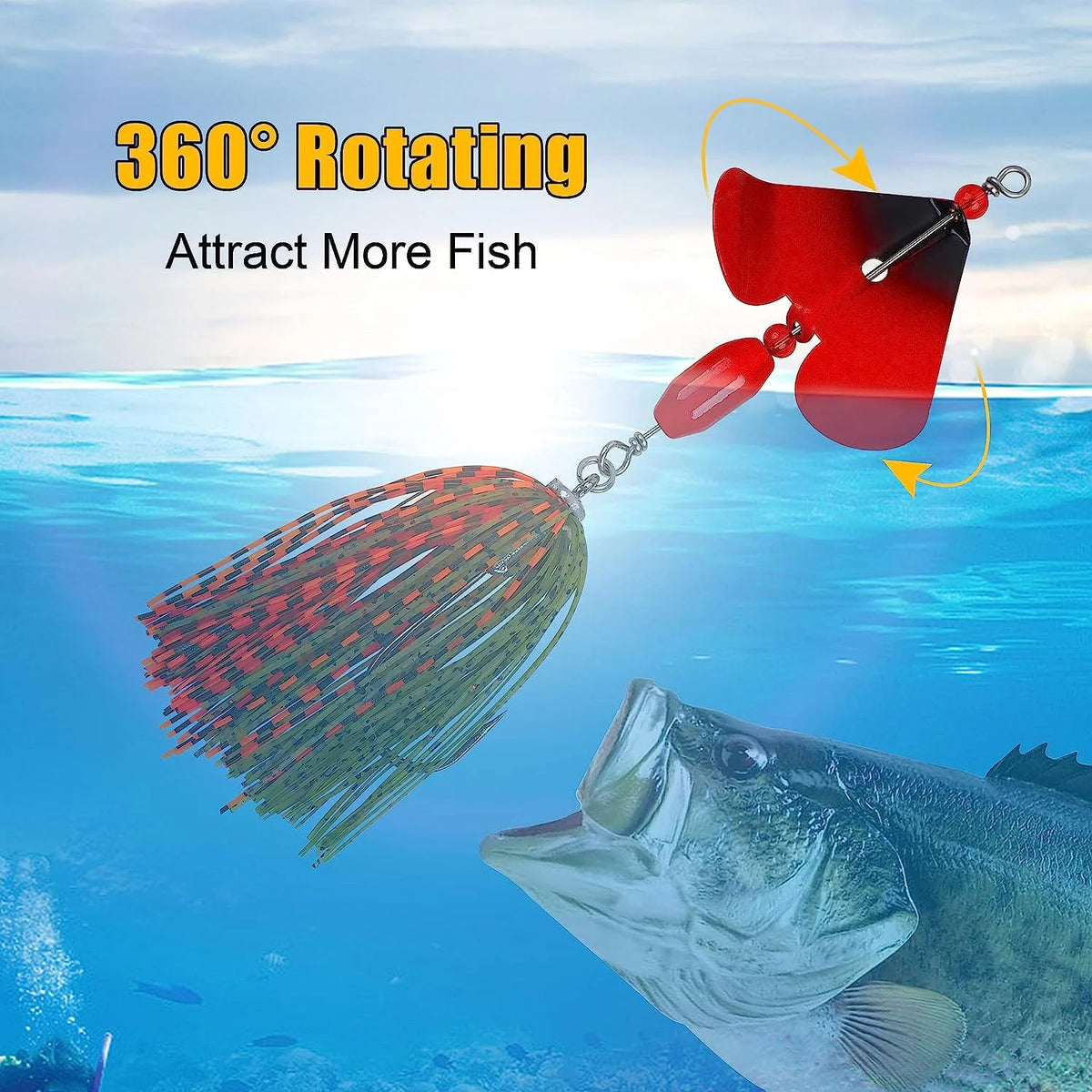 6pcs Metal Spinnerbait Fishing Lures S249