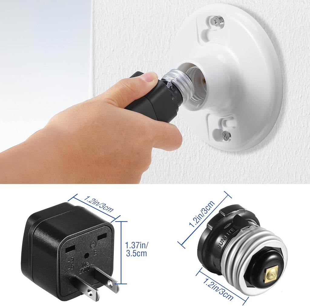 Circuit Breaker Finder Adapter Accessory Kit with Clips, Light Socket, Grounding Outlet Adapter and Carrying Case O5904