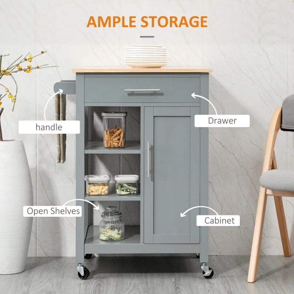 Kitchen Island Cart on Wheels Y79303