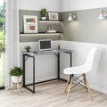 40" W Folding Computer Desk, Grey N97178