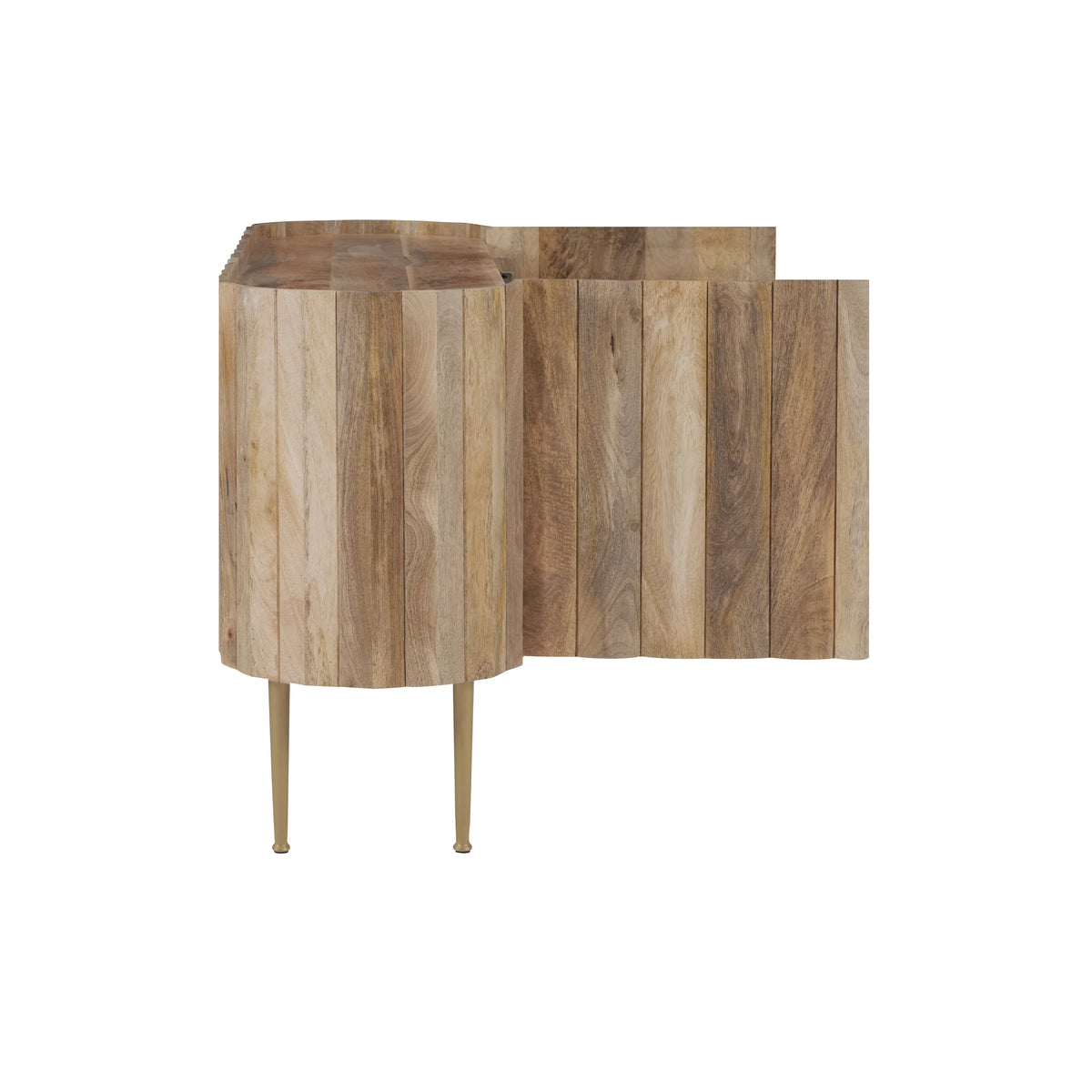 Wood and Iron Console Table with Shelves I6194