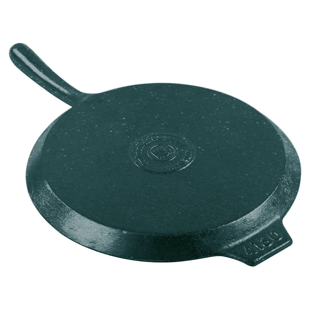 Hunter Green White Speckle 10x22 Sand Cast Aluminum Pizza Tray with Handle Y197
