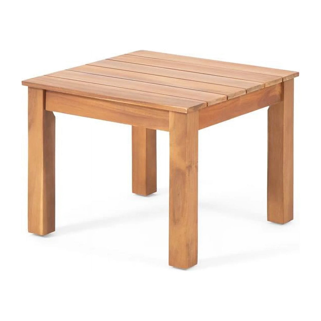 Teak Cream Acacia Wood Club Chair Set of 2 D6100