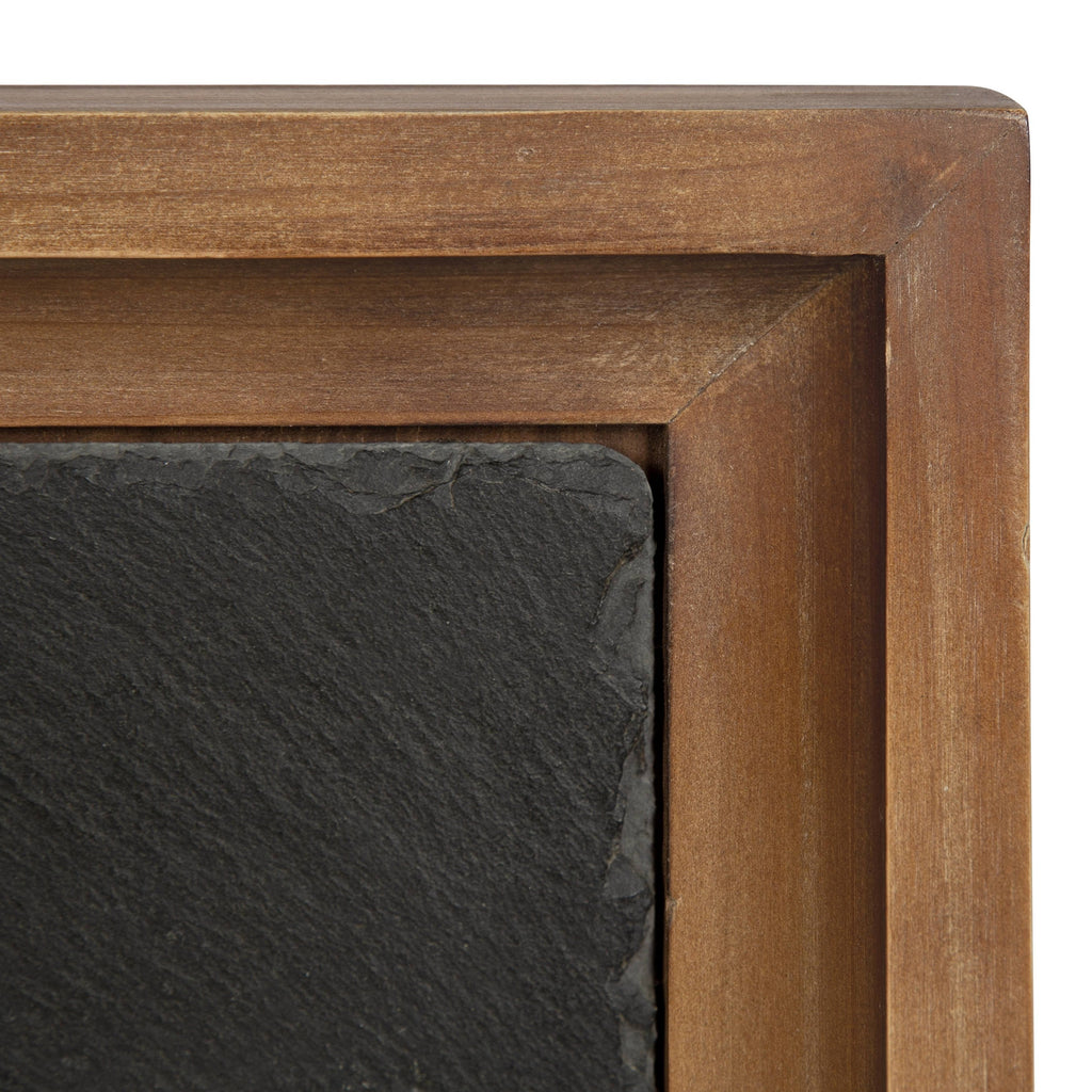 Rustic Brown/Black Wood End Table U3238