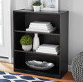 White 3-Shelf Bookcase with Adjustable Shelves T86058