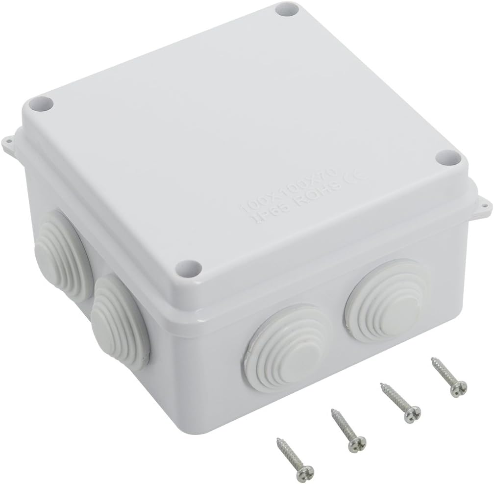 ABS Plastic IP65 Junction Box White 10 x 7.9 x 3.1 inch Pack of 2 V29784