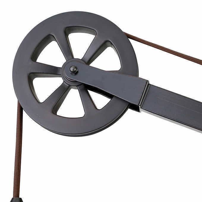 Blackened Bronze Floor Lamp with Pulley System J77084
