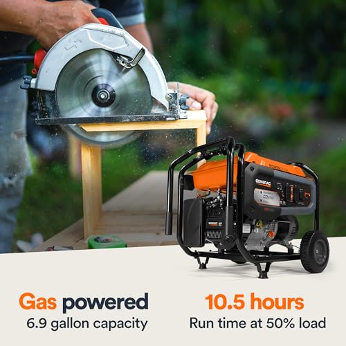 8,000-Watt Gas-Powered Portable Generator with Electric Start D65935