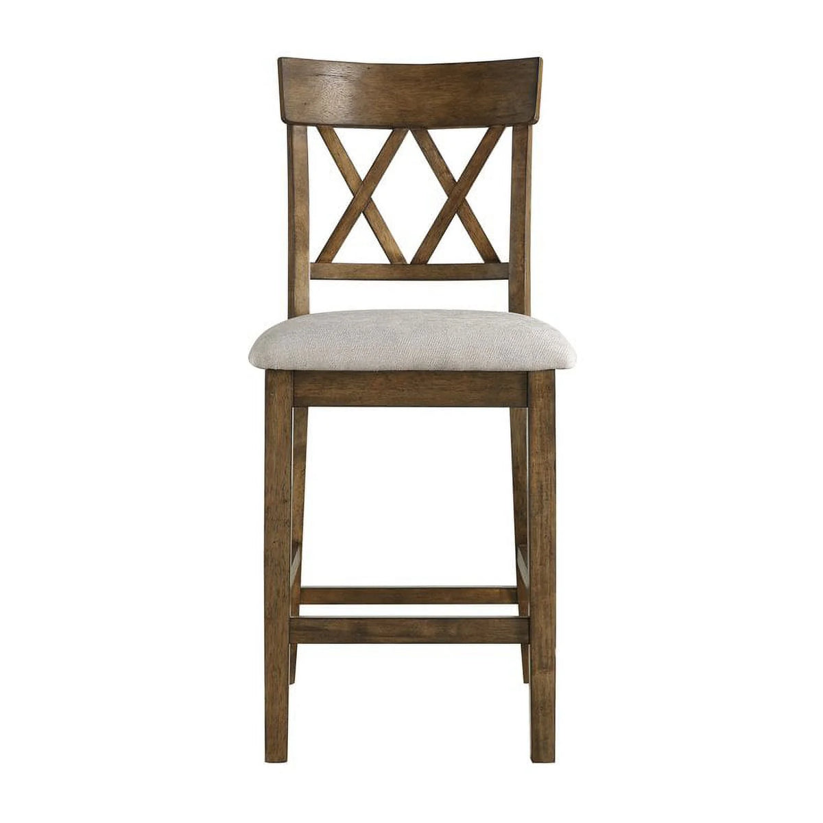 Oak Wood Crossback Counter Height Dining Chair Set of 2 Z3755
