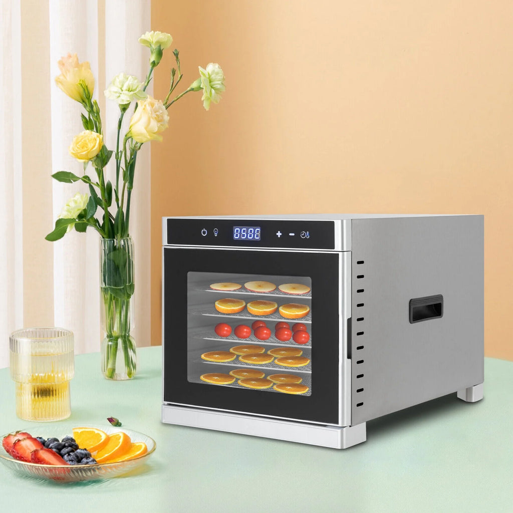 6 Tray Stainless Steel Food Dehydrator 700W I163