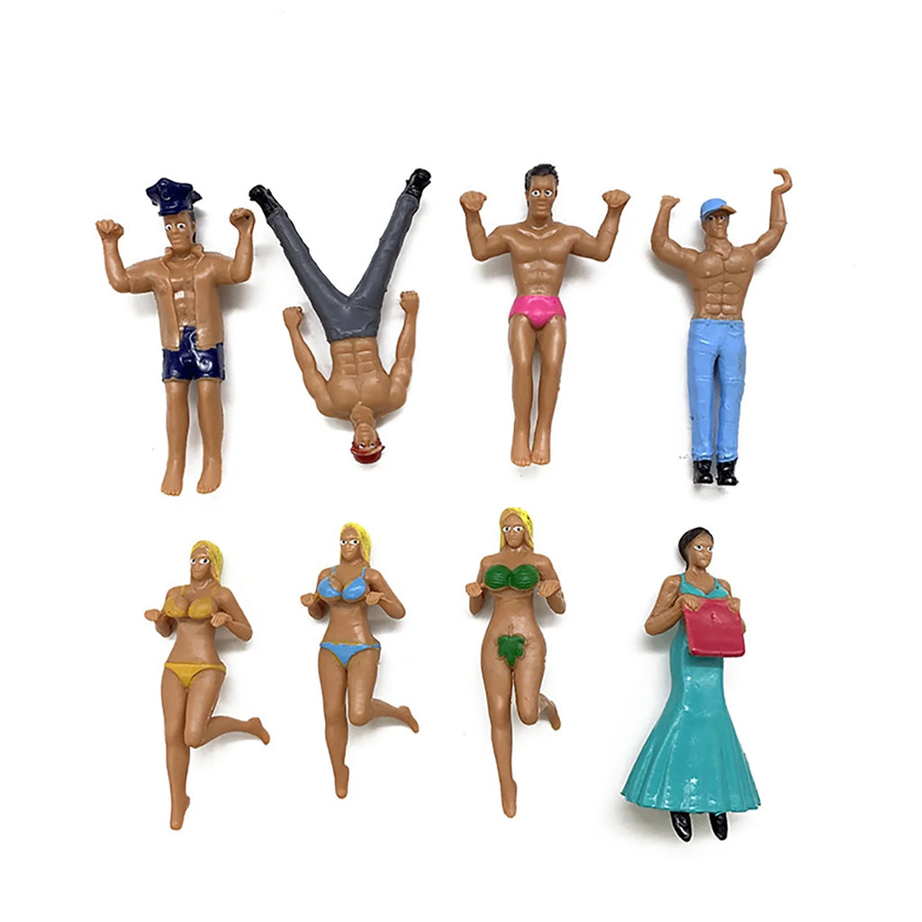 8Pcs Mini Simulated People Dollhouse Pendant Decor F9726