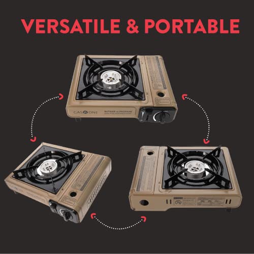 Dual Fuel Portable Camping Stove with Carrying Case E566021