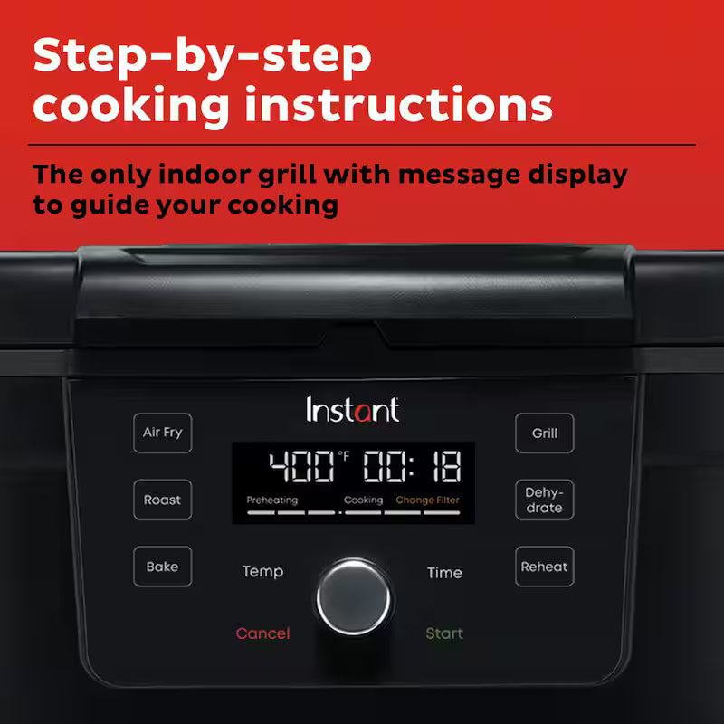 Indoor Grill and Air Fryer Black N2295