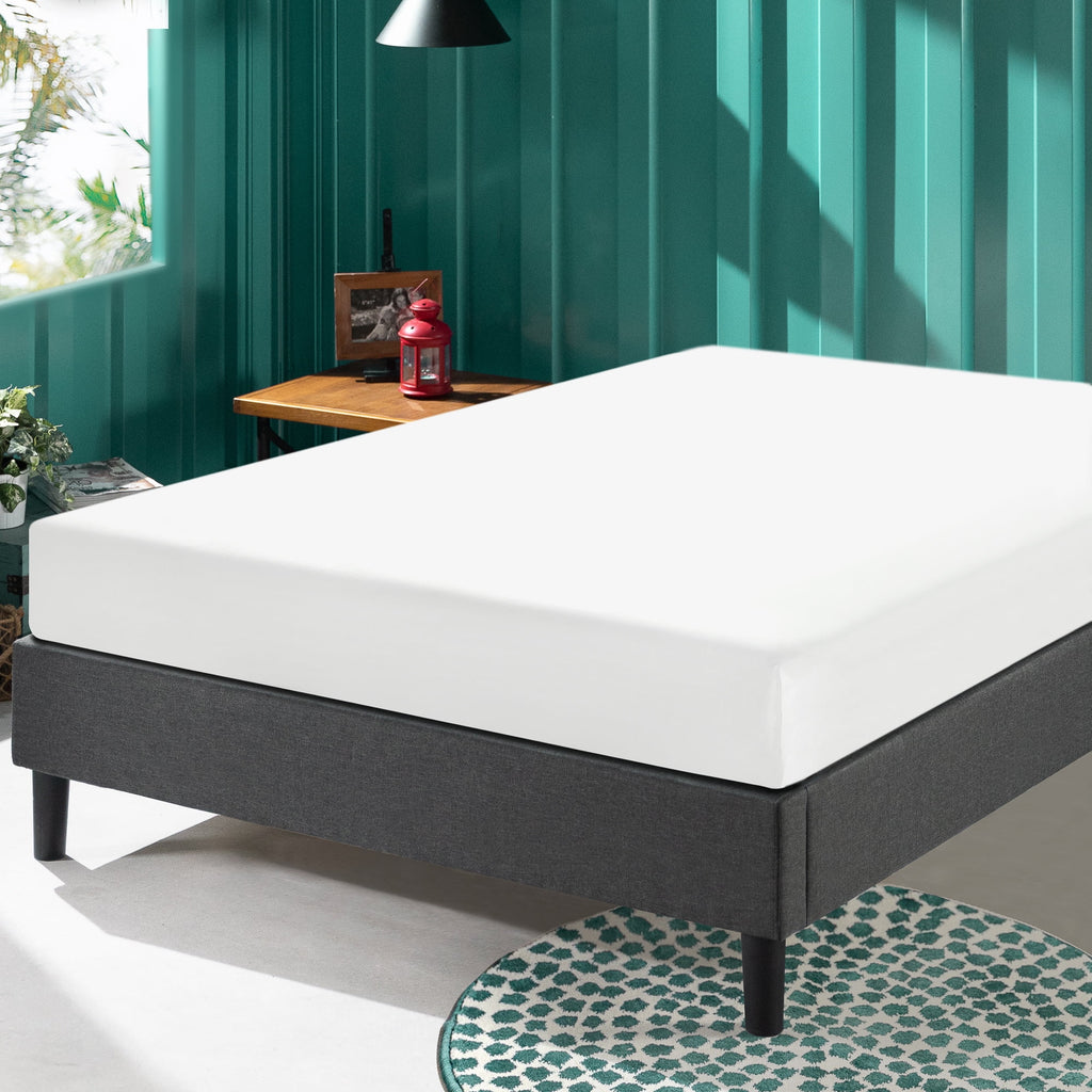 13" Upholstered Platform Bed Frame, Grey, Full L1123
