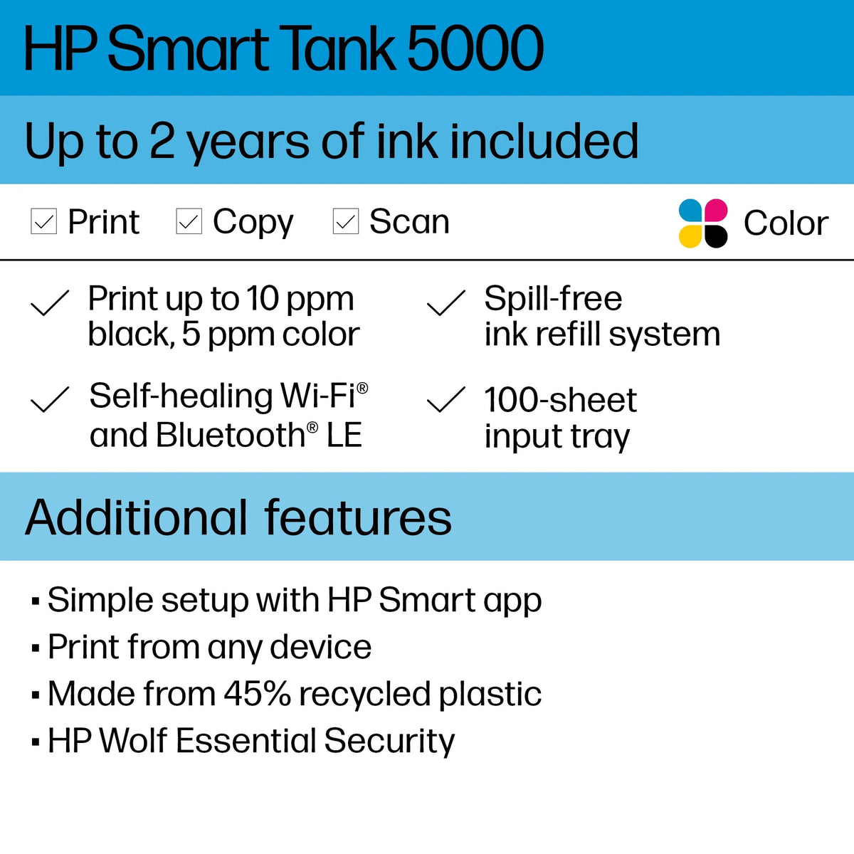 Wireless All-in-One Color Inkjet Printer X3001