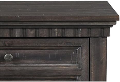 Solid Acasia Wood Nightstand in Smokey Gray Oak C4263