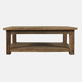 50" Rustic Solid Wood Coffee Table with Storage Shelf J98802