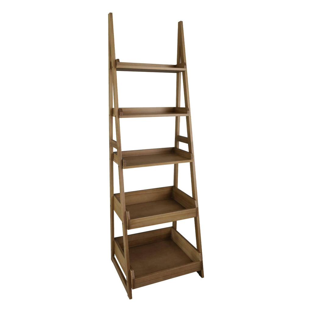 5-Shelf Gray Ladder Bookcase G292