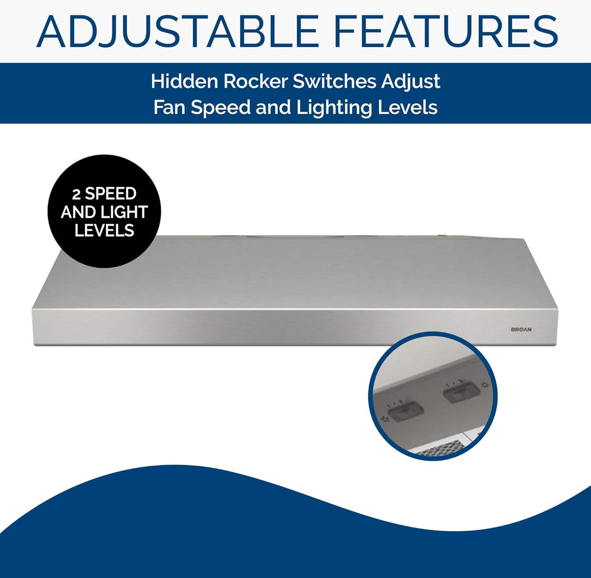 Stainless Steel 24-inch Under Cabinet Range Hood with Light W213661