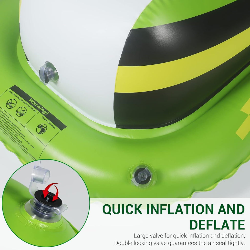 Heavy Duty Inflatable Snow Sled with Reinforced Handles and Drawstring B715745