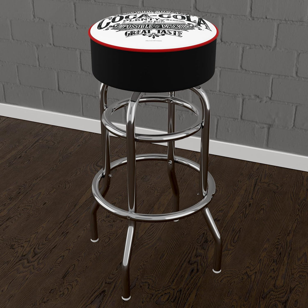 Vintage Swivel Bar Stool with Foam Padded Seat E179311
