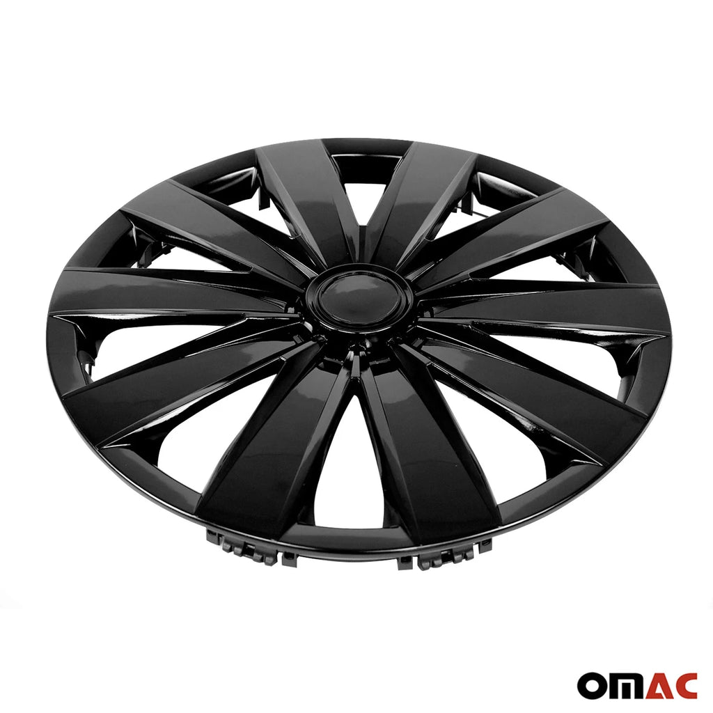 16 Wheel Covers Hubcaps 4Pcs Black Y417187
