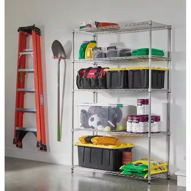 5-Tier Heavy Duty Steel Wire Shelving Unit Z6623