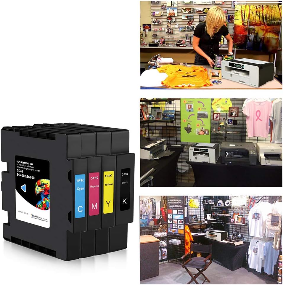 Sublimation Ink Cartridge 4-Pack for Sawgrass Virtuoso SG400 SG800 Printer O741