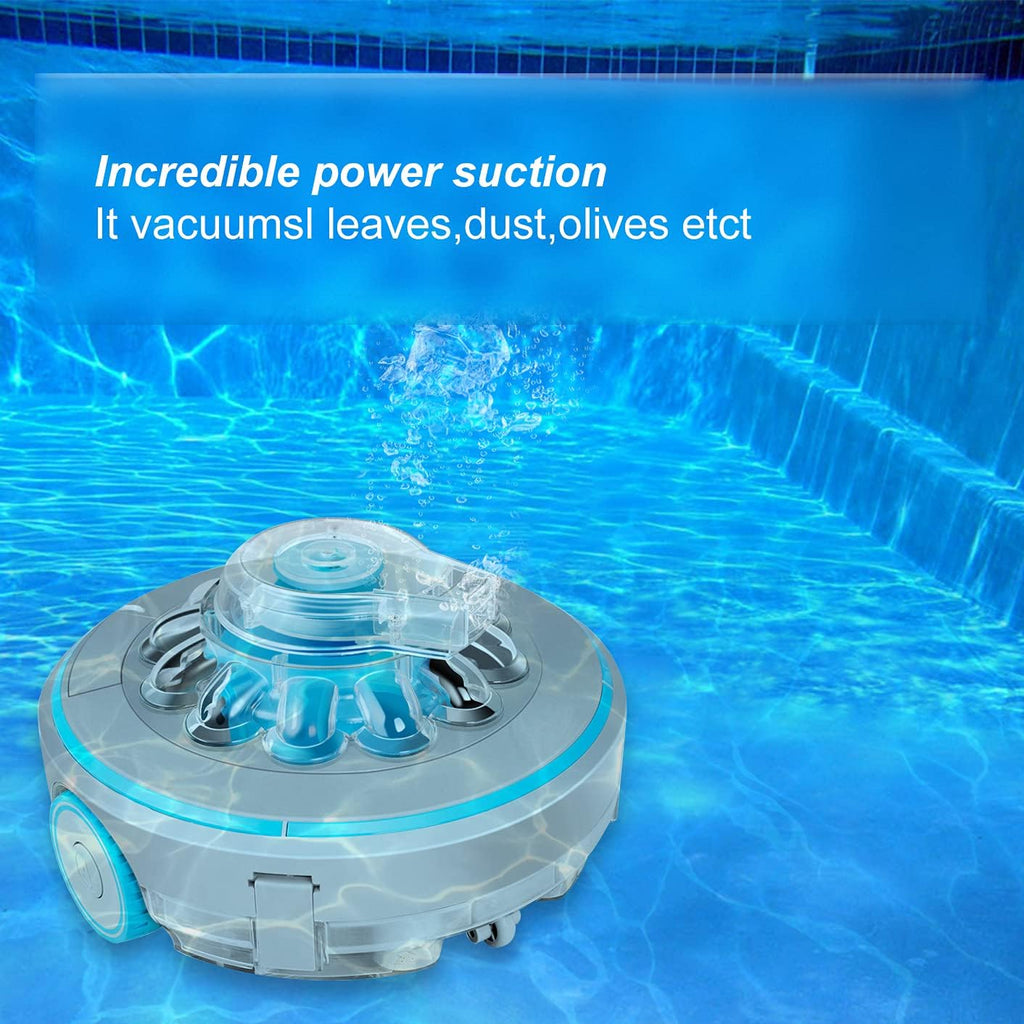 Cordless Automatic Pool Cleaner with Rechargeable Battery, IPX8 Waterproof Pool Robot G472385