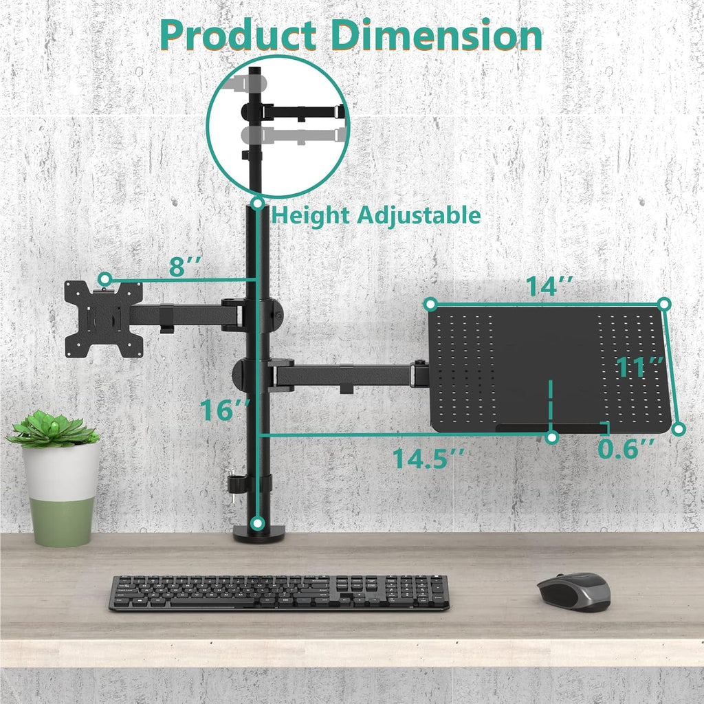 Black Desk Mount for Laptop and Monitor, Pack of 2 U3138