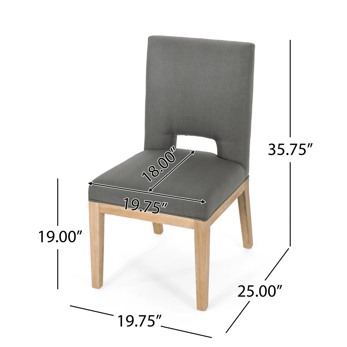 Fabric Upholstered Dining Chairs Set of 4 F937617