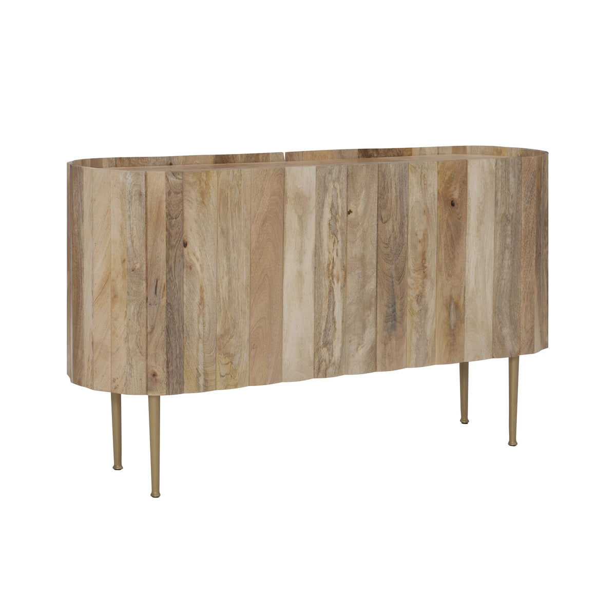 Wood and Iron Console Table with Shelves I6194