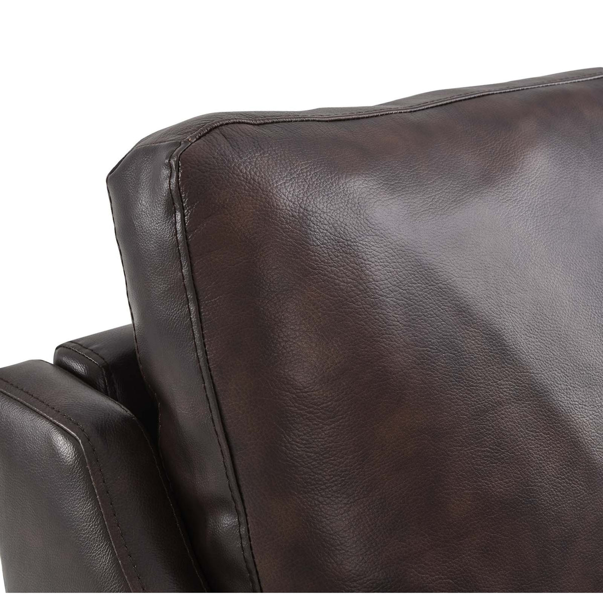 Brown Leather and Metal Armchair K966