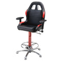 Black-On-Red Bar Chair W93778